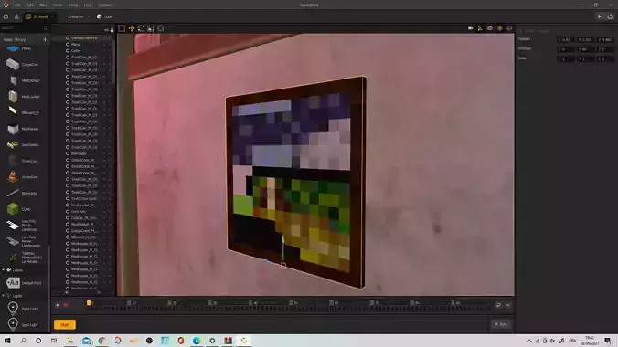 Tableau Minecraft Voxel 3D 3D model