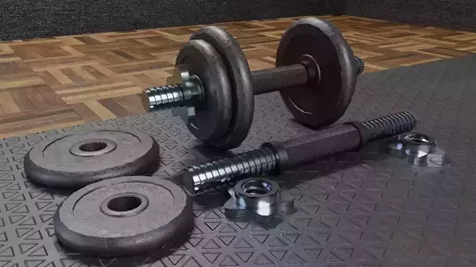 Dumbbells 35cm Lowpoly