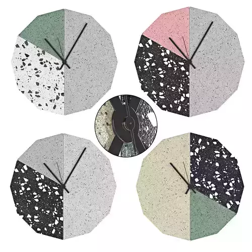 Wall mounted concrete clock