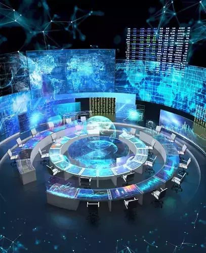 Sci-fi Command Center 3D model