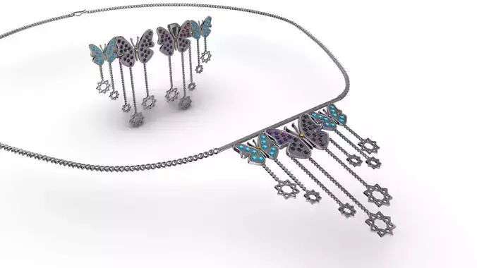 Pendent earring set 3dprint model