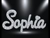  3D Necklace Pendant Sophia Font Shiny-NPFN0001 3D print model_1