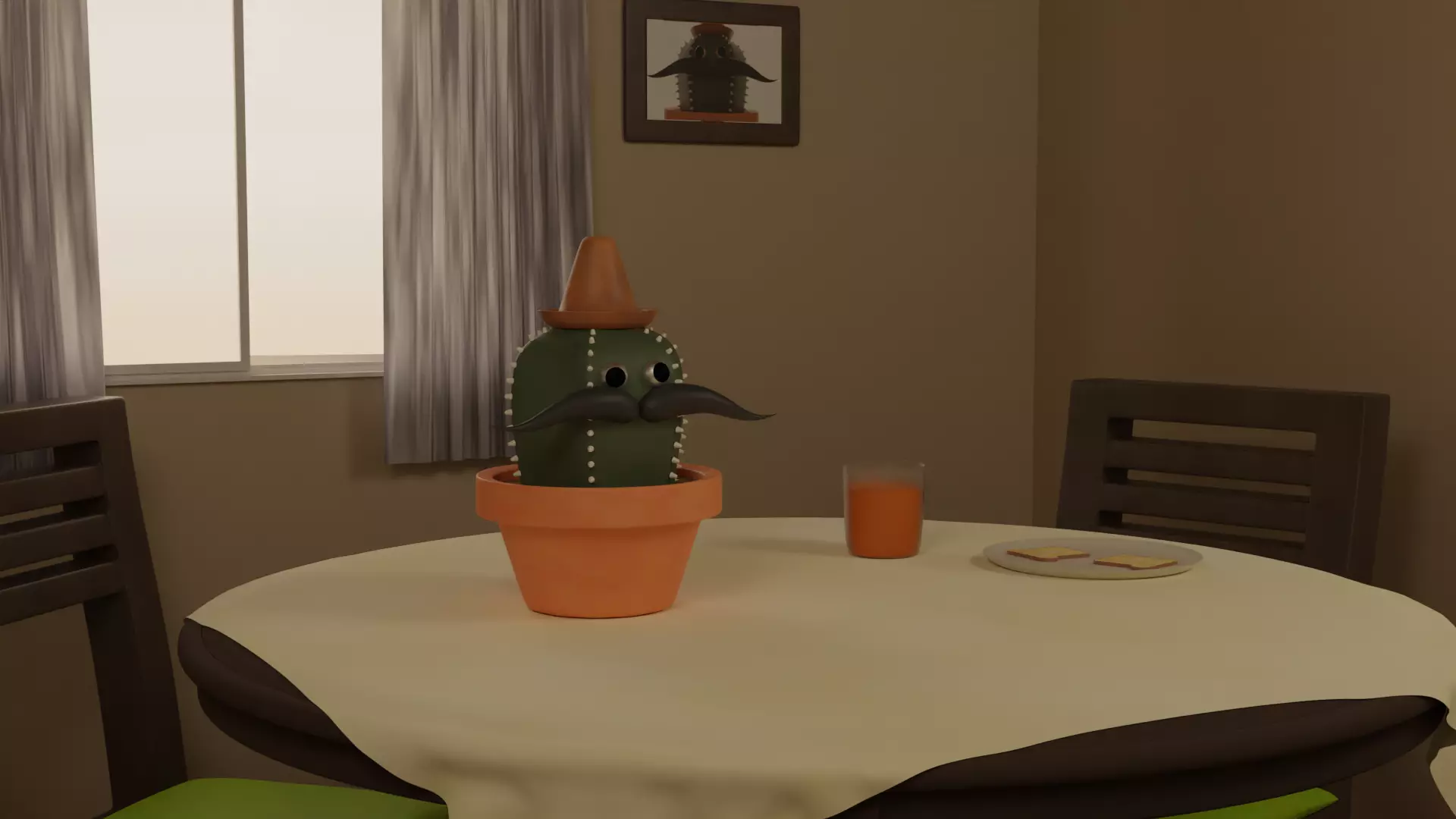 Cactus Room Free 3D model