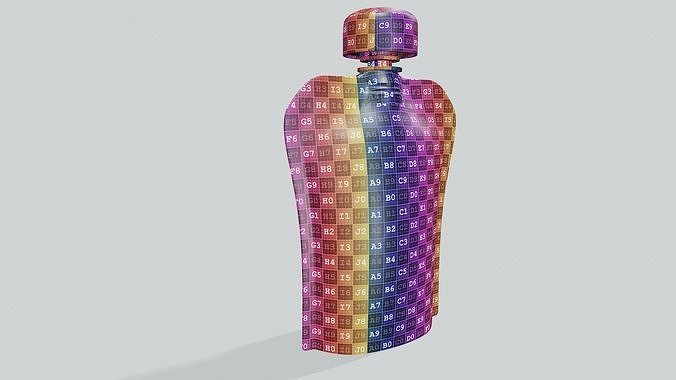Drink Spout Pouch Mock Up  3D model 5