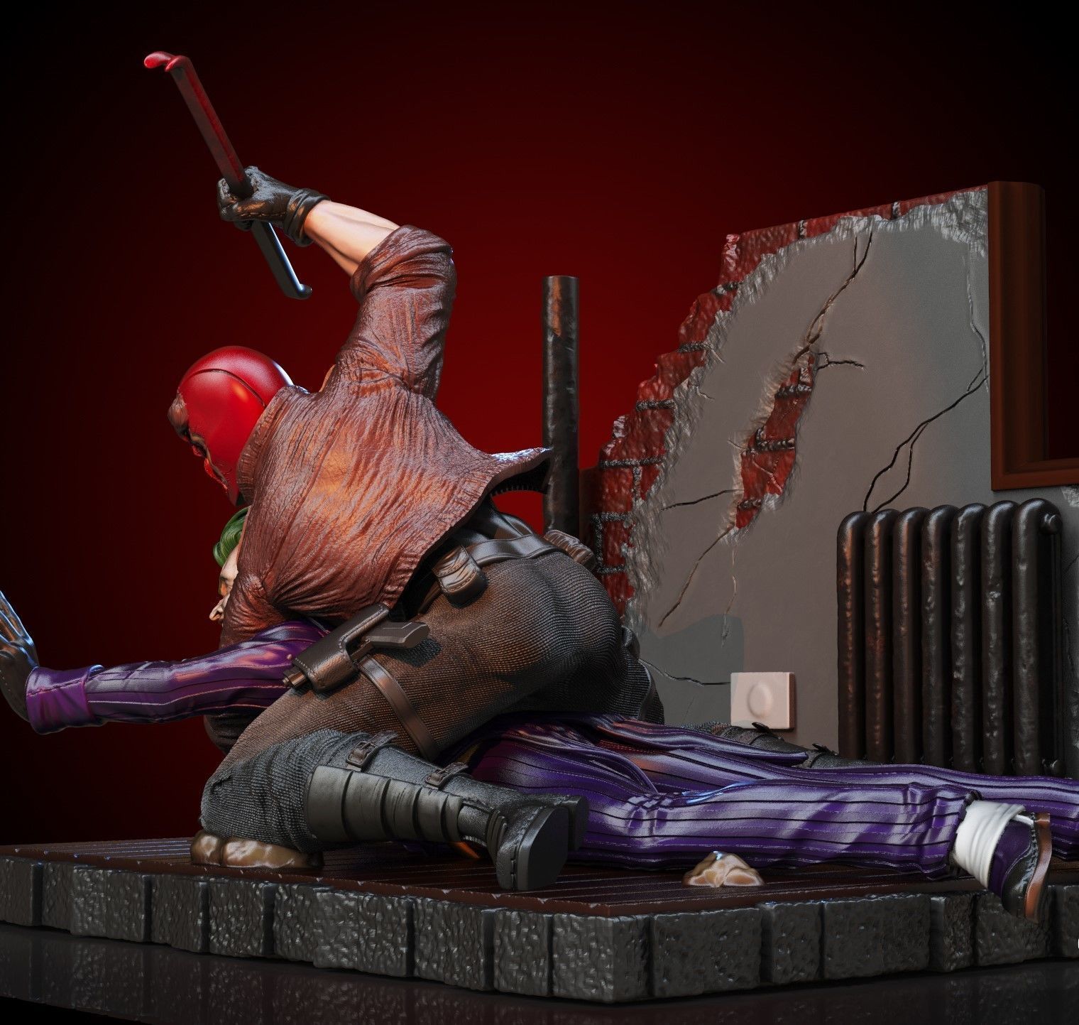 Red Hood vs Joker 3D print model_2