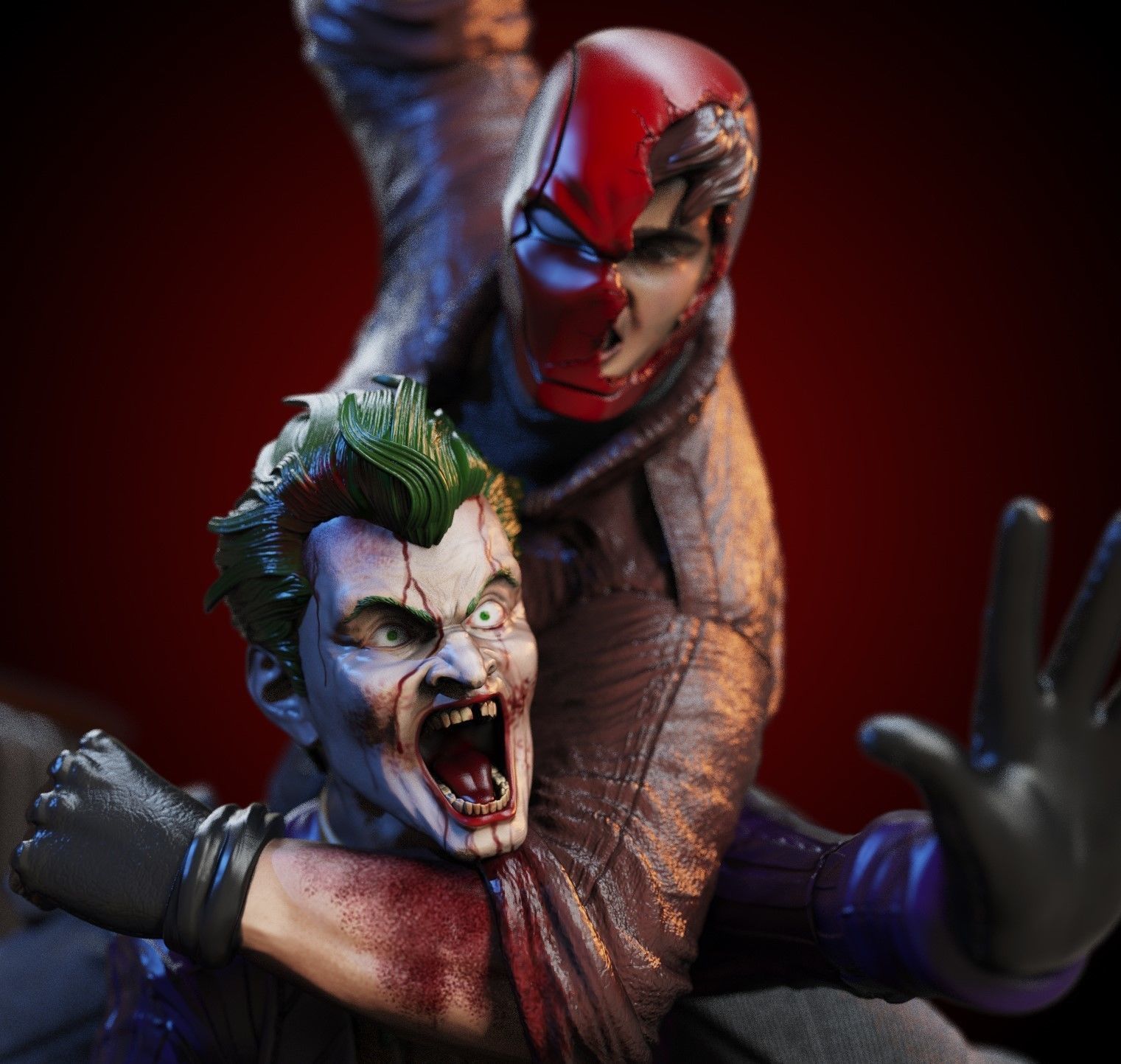 Red Hood vs Joker 3D print model_3