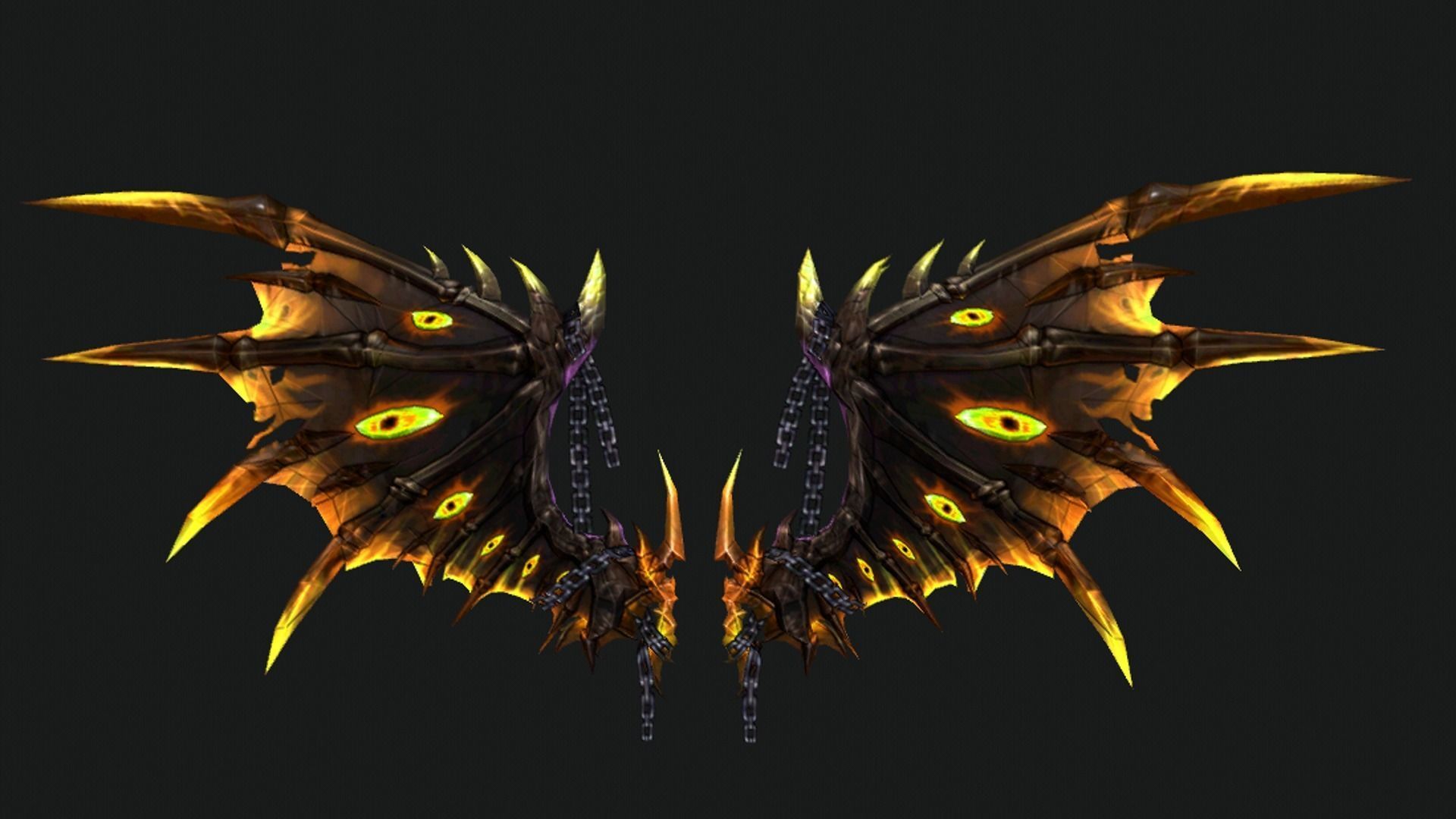 Demon Wing Low-poly 3D model_3