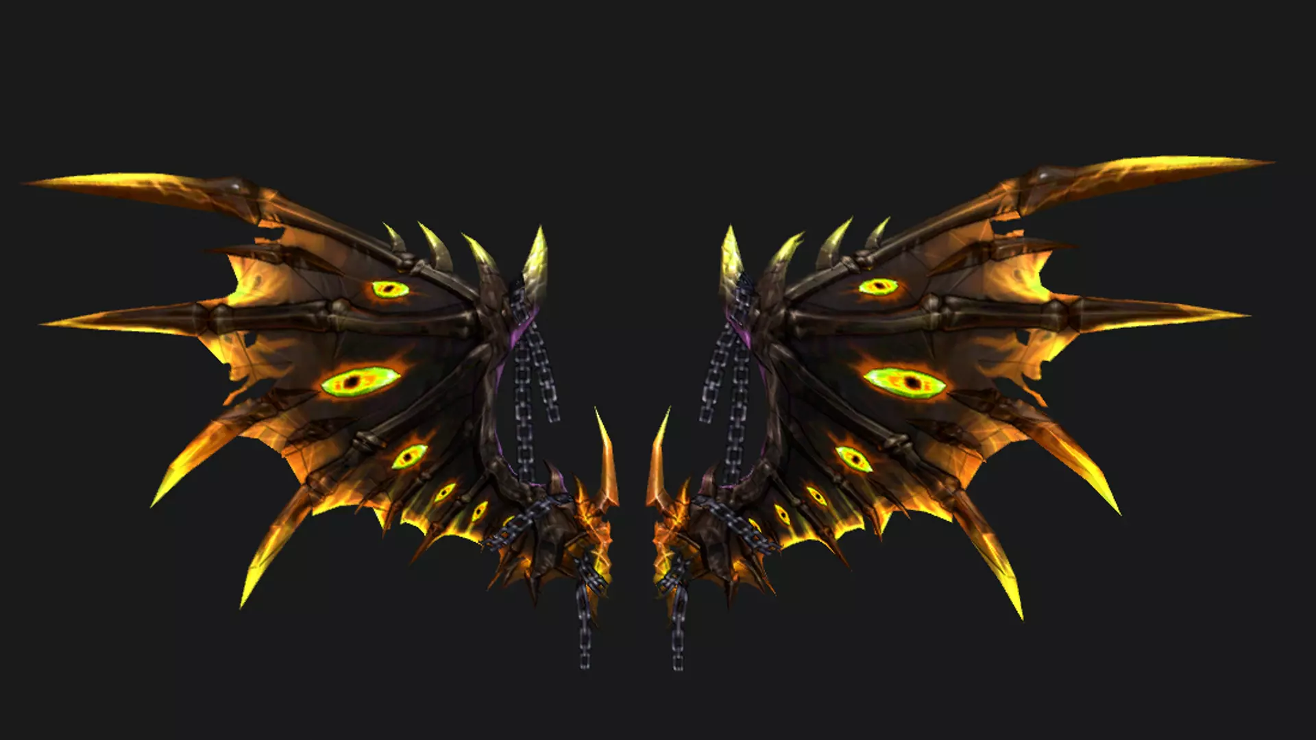 Demon Wing Low-poly 3D model_0