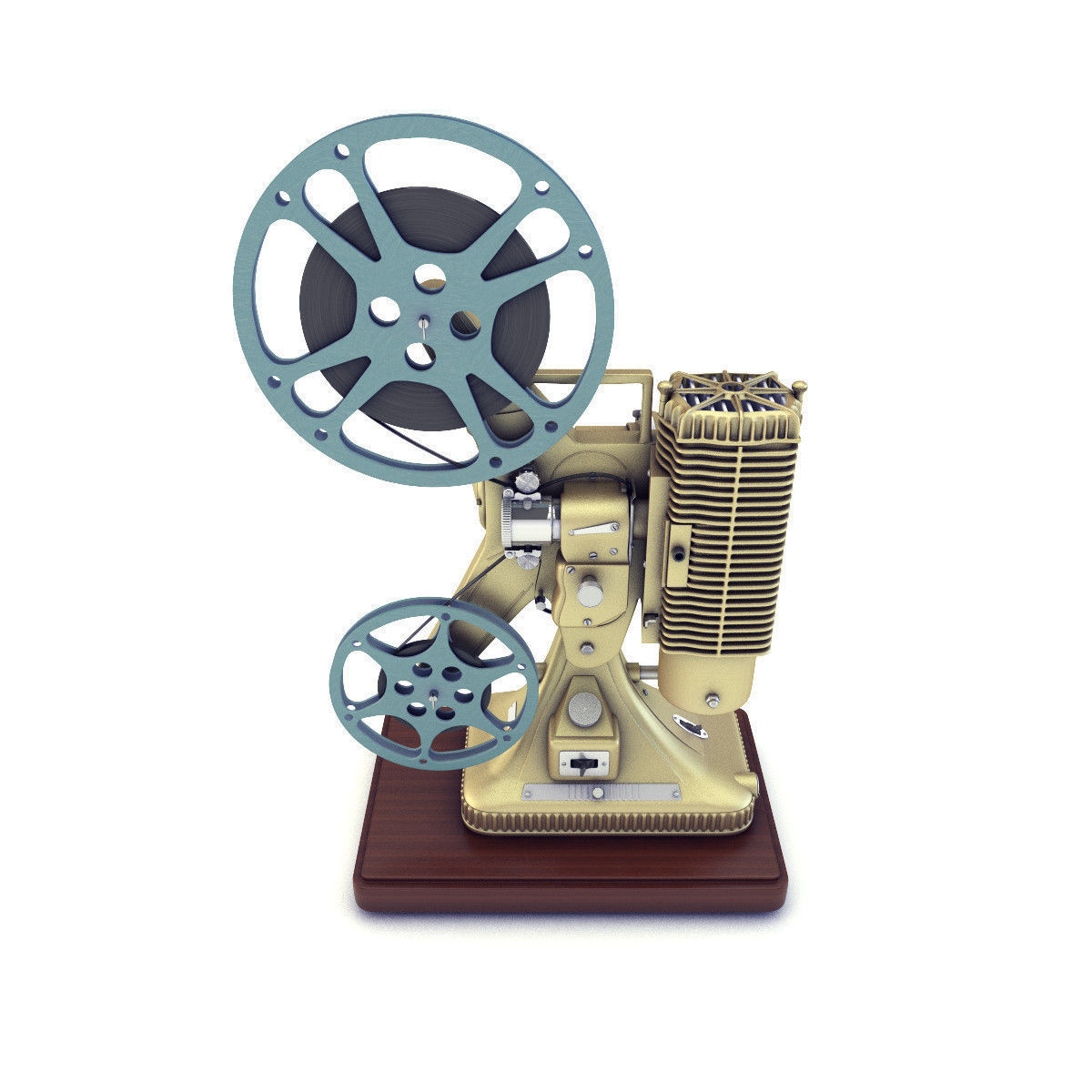 Old 8mm projector Vray 3D model_8