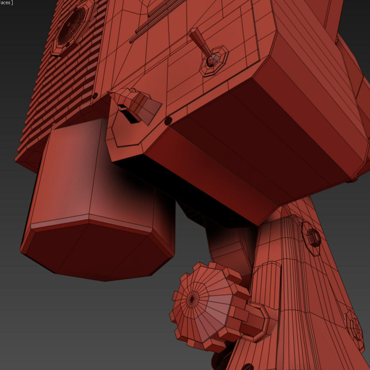 Old 8mm projector Vray 3D model_16