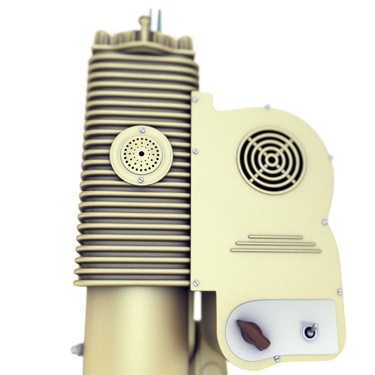 Old 8mm projector Vray 3D model_4