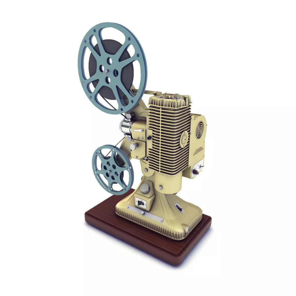 Old 8mm projector Vray 3D model_0