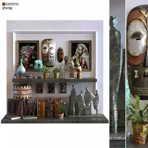 decoration set 098 africa art style