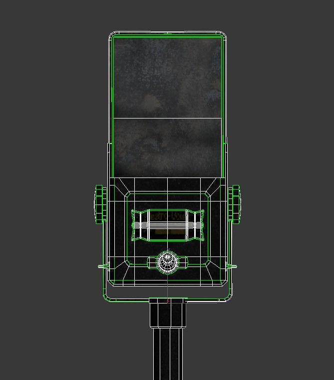 Old microphone Low Poly PBR ready Low-poly 3D model_3