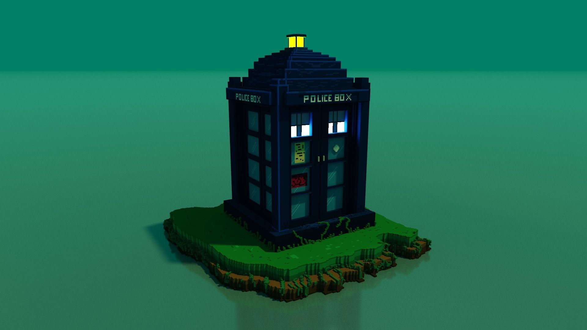 Doctor who police box tardis voxel design free VR / AR / low-poly 3D ...
