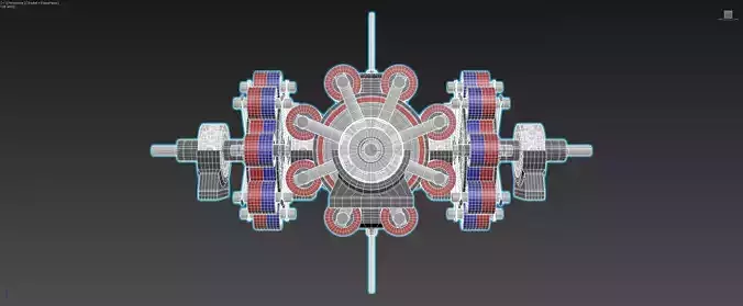 6D Suspended Inverted Magnetic Coupling - Concept 3D model