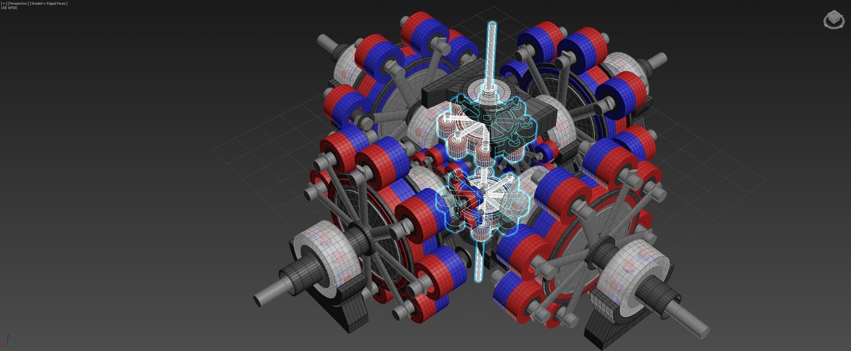 6D Suspended Inverted Magnetic Coupling - Concept 3D model_11