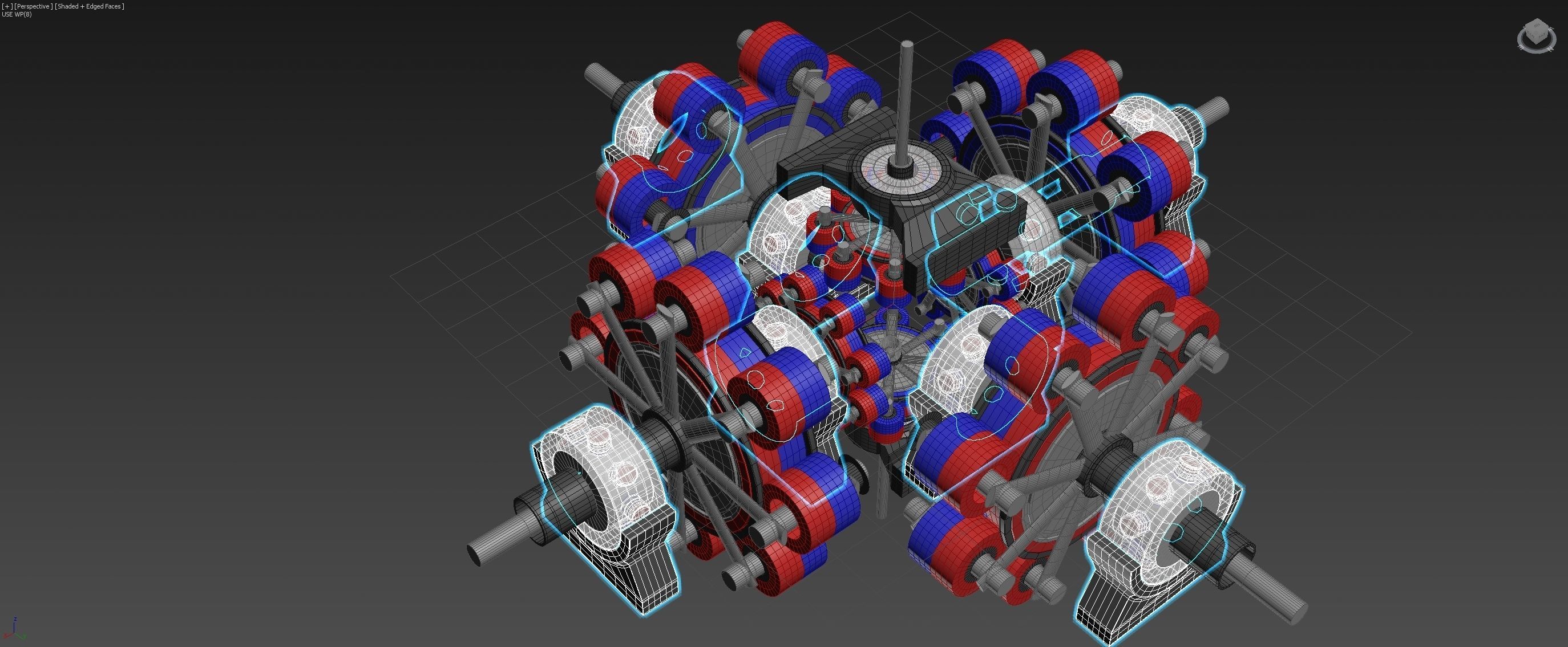 6D Suspended Inverted Magnetic Coupling - Concept 3D model_9
