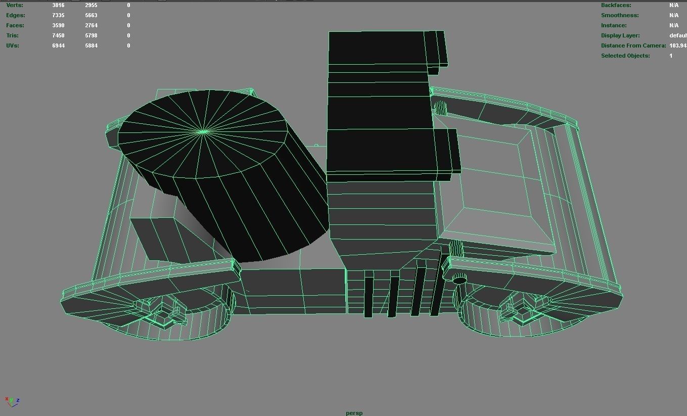 Construction Collection Set site at night 3D model_14