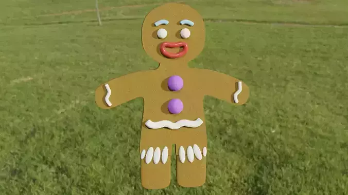 Galleta de jengibre Shrek Free 3D model