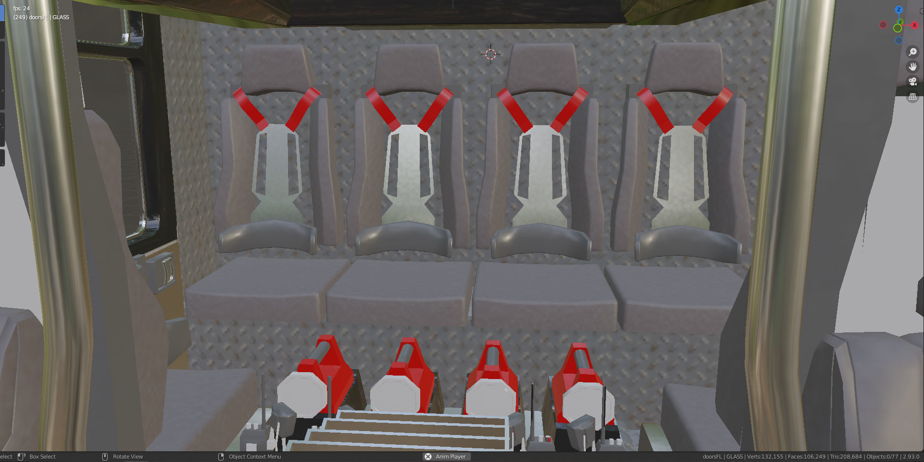 Firetruck Pierce Ascendant 107 Heavy-Duty Tiller Aerial Ladder Low-poly 3D model_25