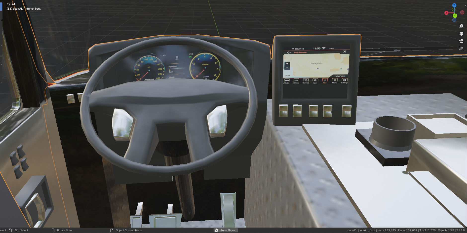 Firetruck Pierce Ascendant 107 Heavy-Duty Tiller Aerial Ladder Low-poly 3D model_20