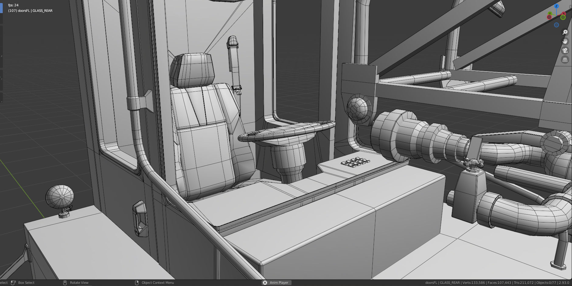 Firetruck Pierce Ascendant 107 Heavy-Duty Tiller Aerial Ladder Low-poly 3D model_15