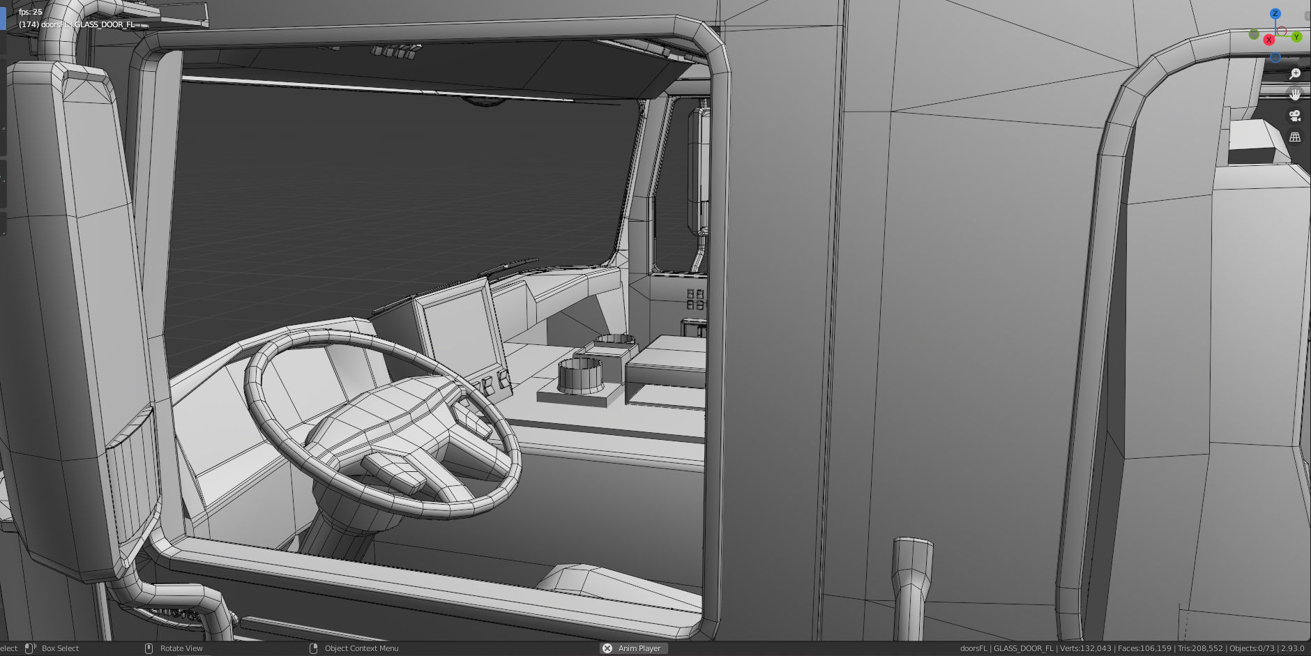 Firetruck Pierce Ascendant 107 Heavy-Duty Tiller Aerial Ladder Low-poly 3D model_18