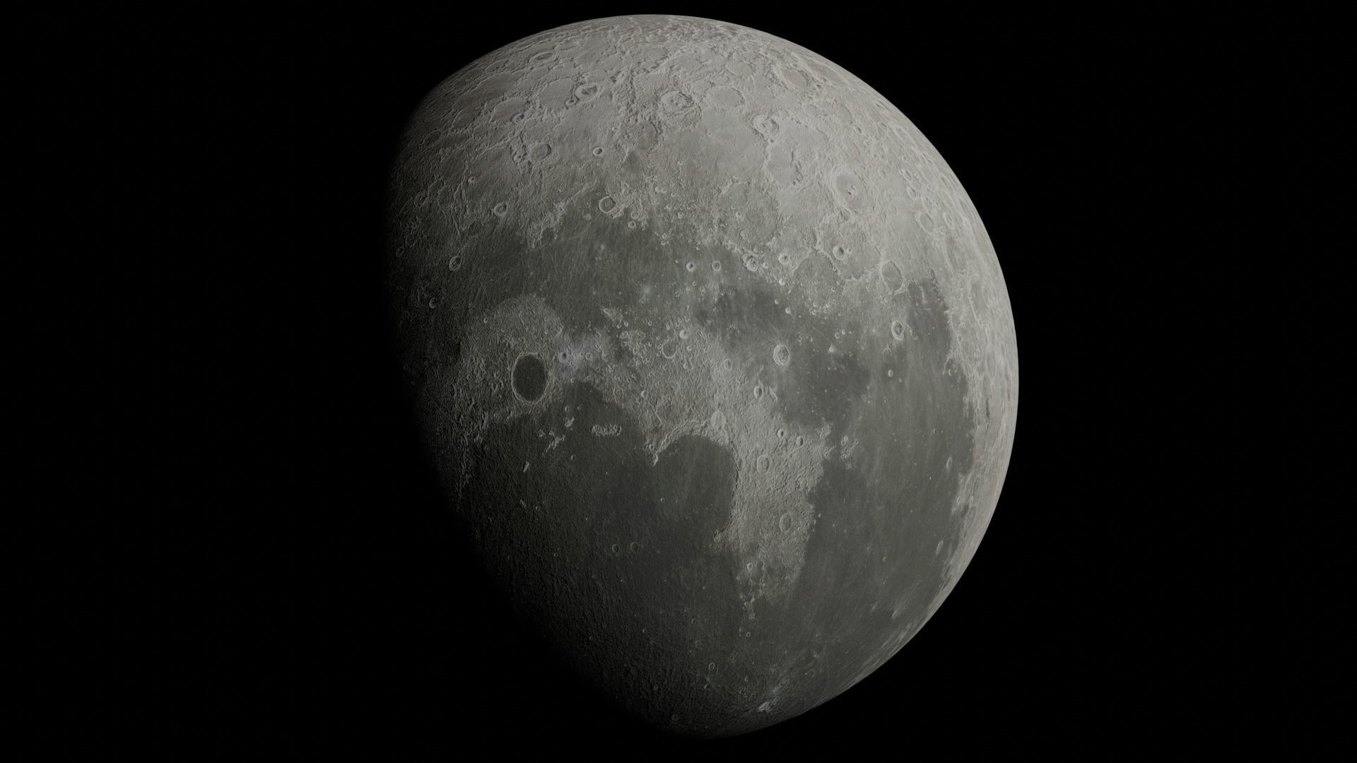 Moon space Free 3D model_1