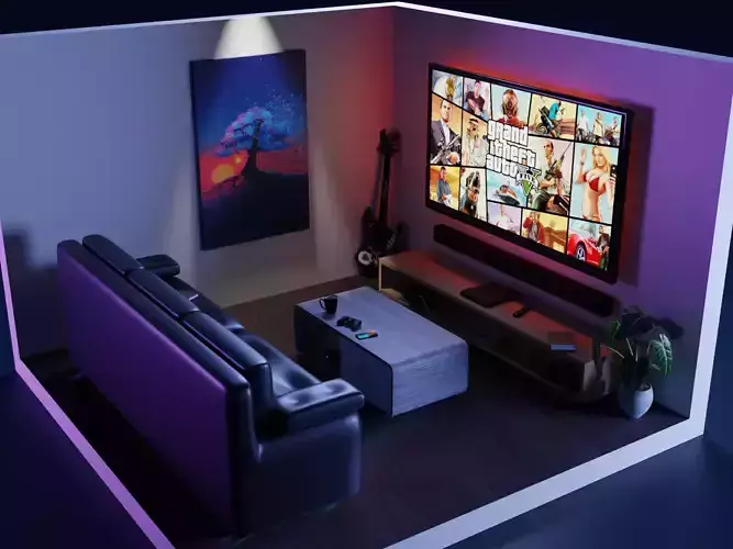 Elegant gaming room