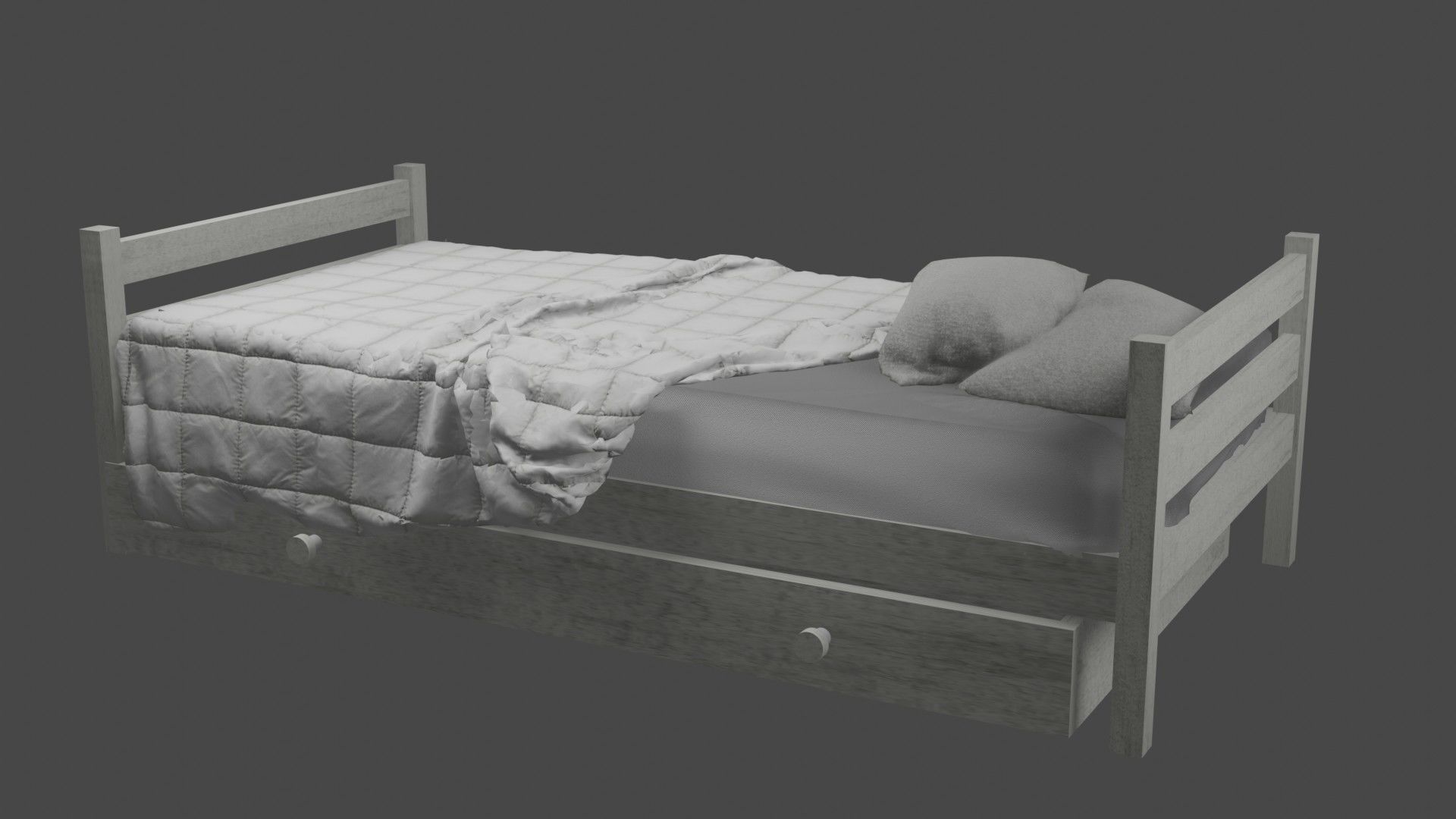 Kids bed  Free 3D model_1
