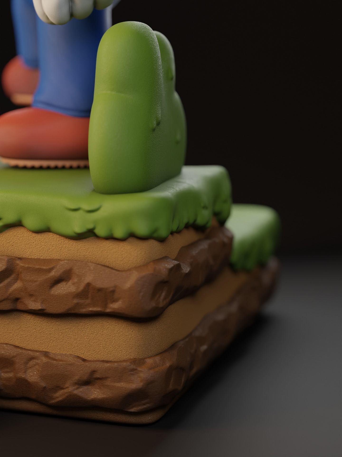 Mario figurine 3D print model_4