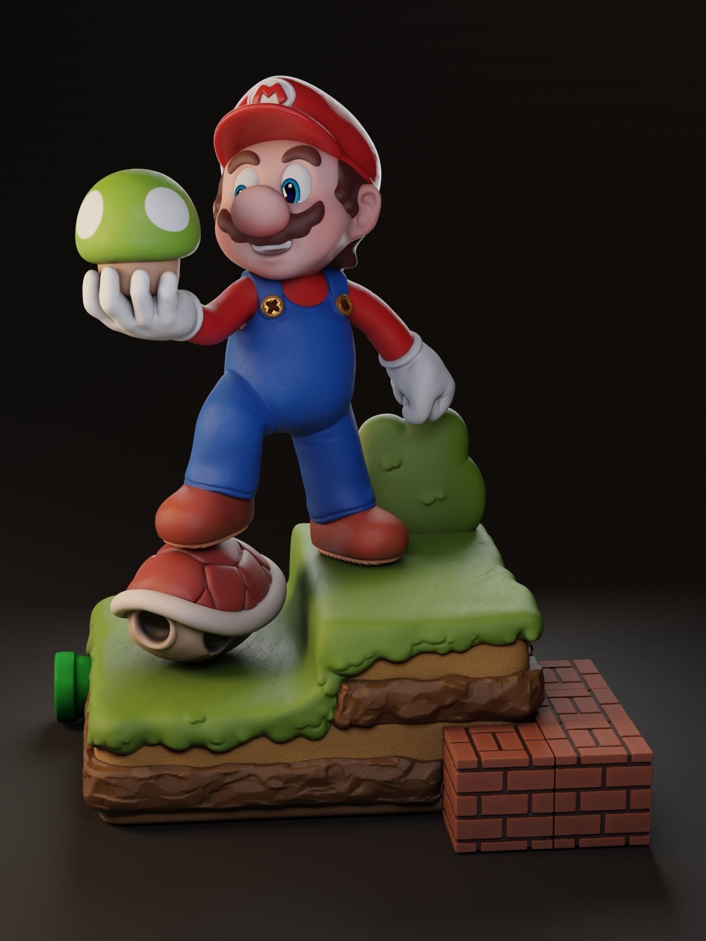 Mario figurine 3D print model_1