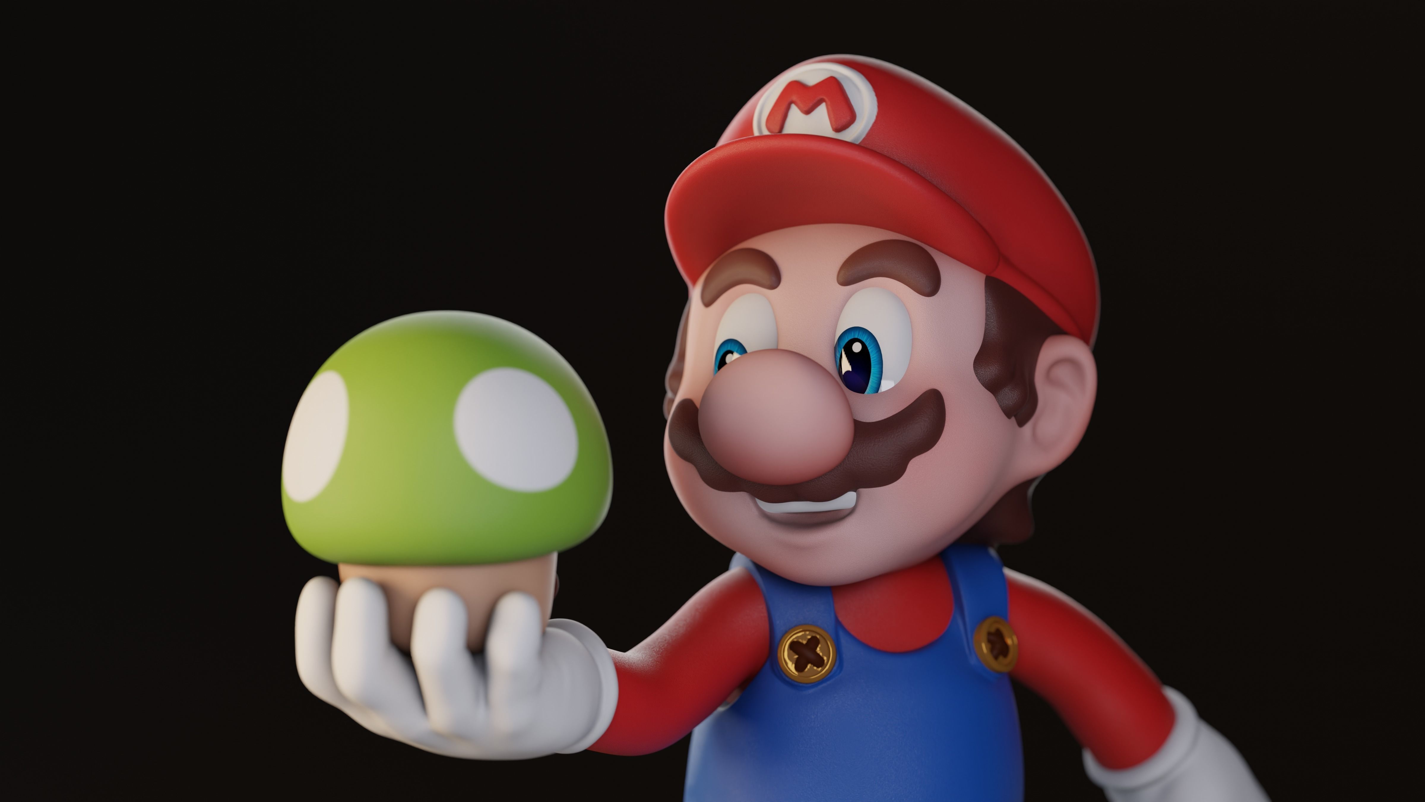 Mario figurine 3D print model_2