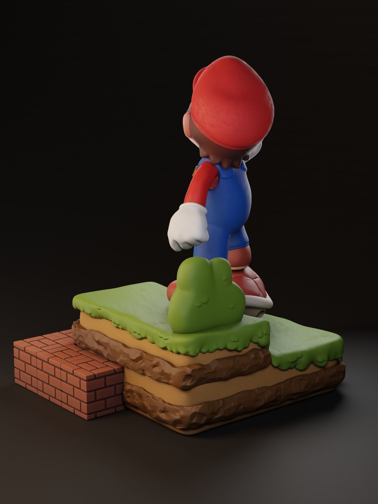 Mario figurine 3D print model_3