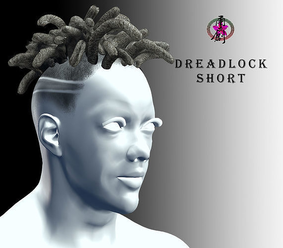 Apocalyptic Hairstyles-Dreadlocks Short Low-poly 3D model
