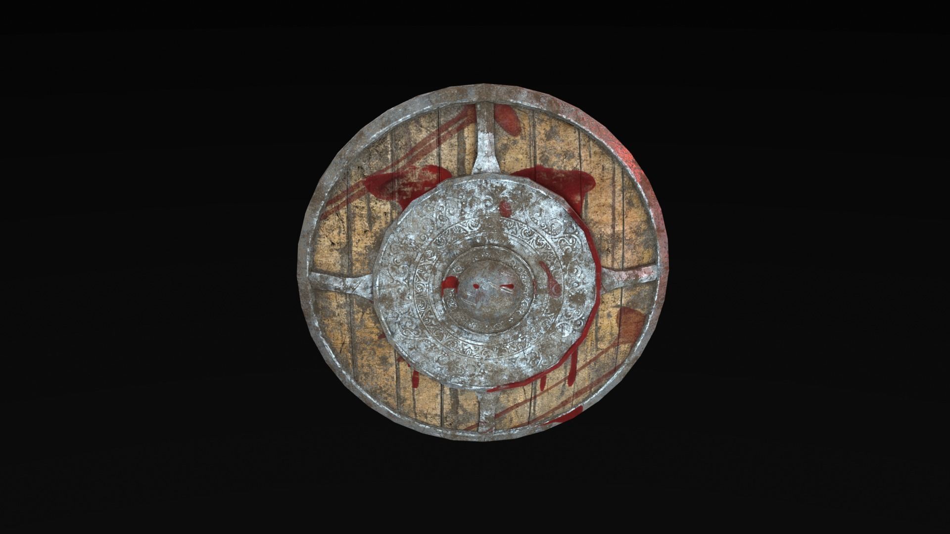 Low Poly War Shield Low-poly 3D model_21