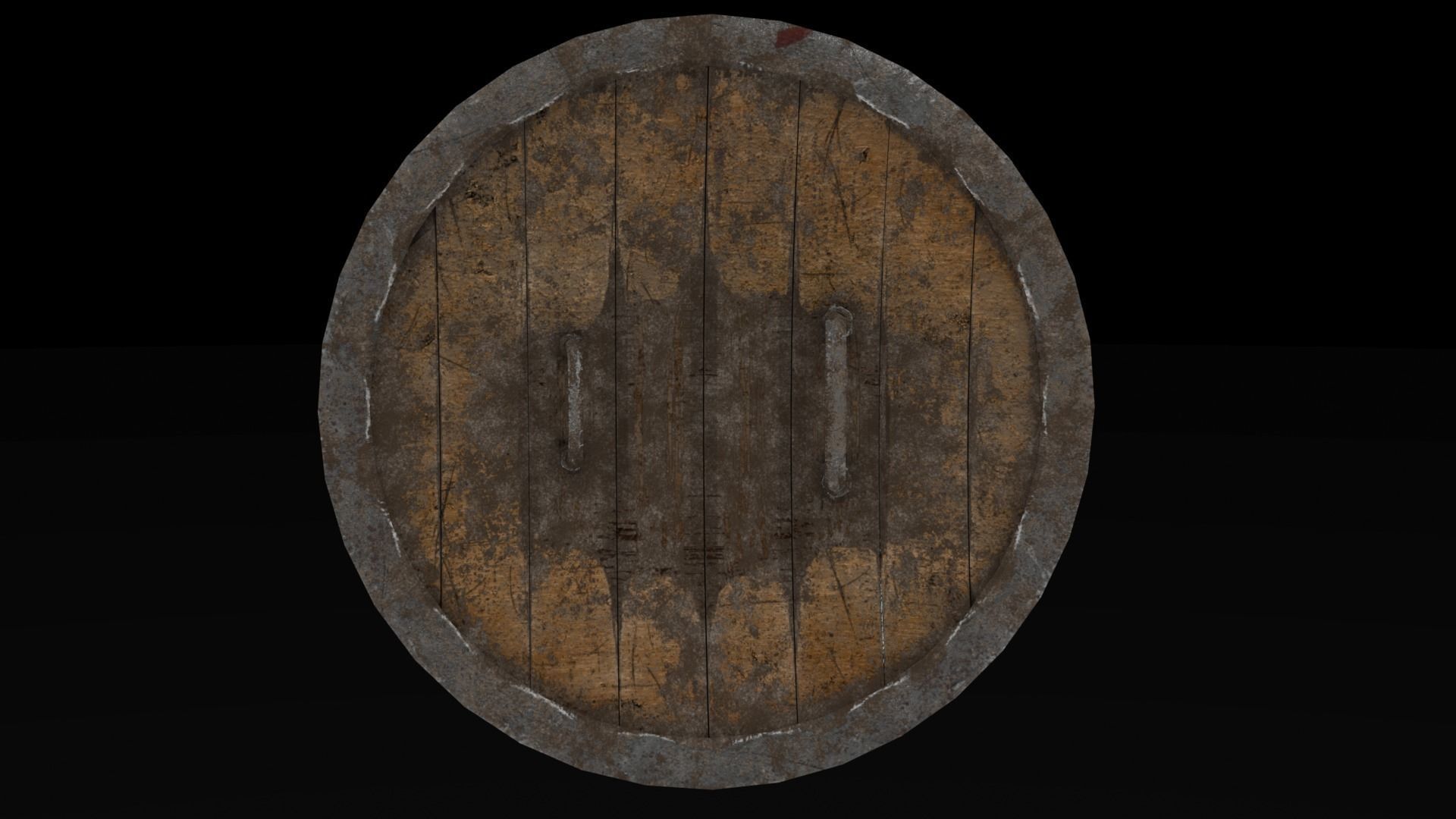 Low Poly War Shield Low-poly 3D model_9