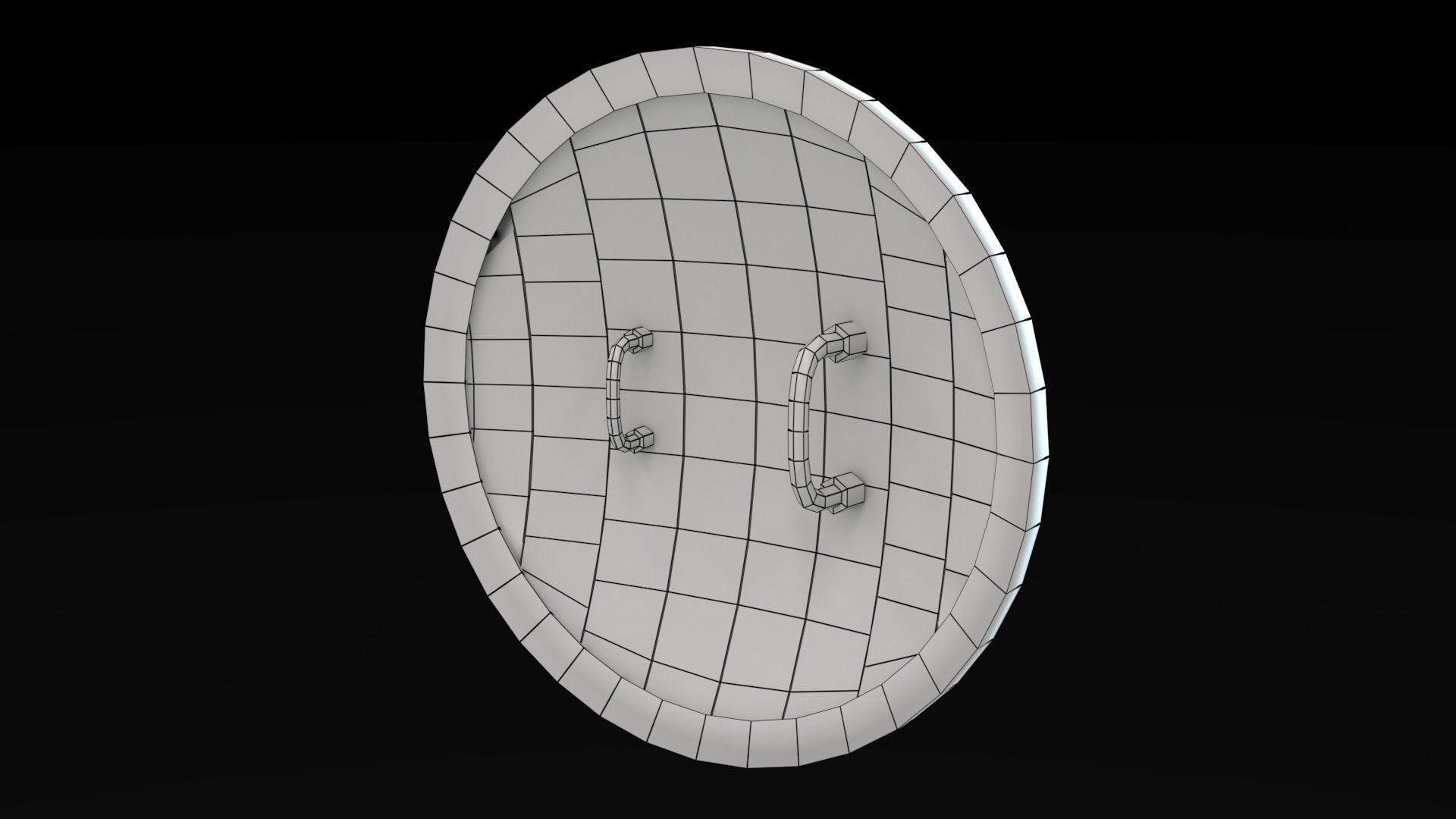 Low Poly War Shield Low-poly 3D model_29