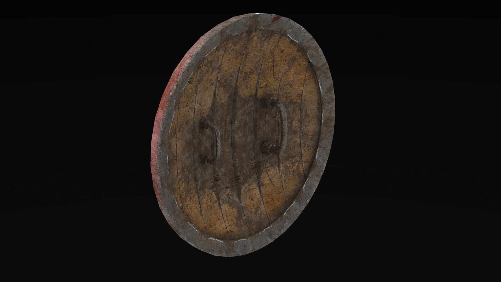 Low Poly War Shield Low-poly 3D model_3