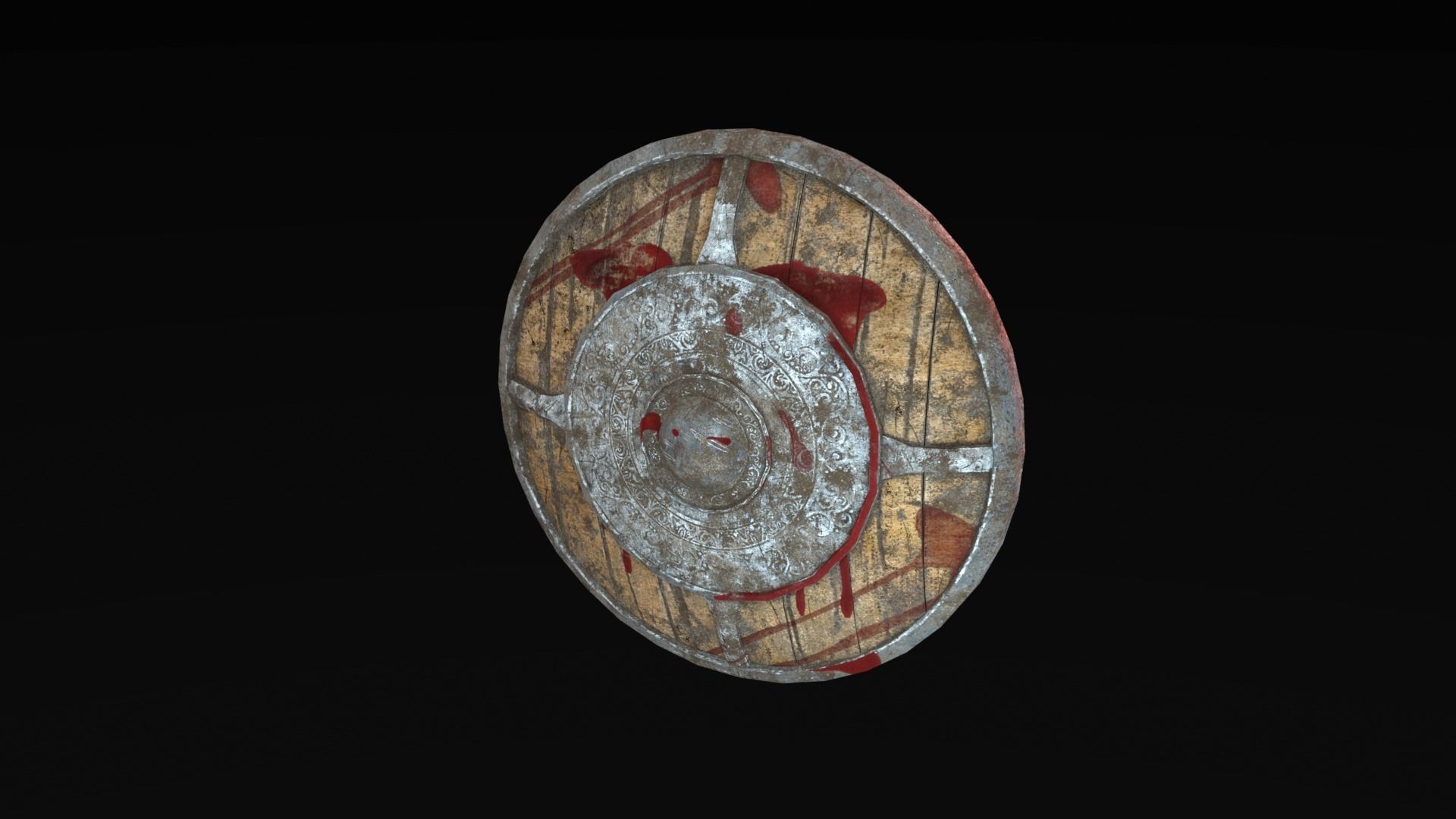 Low Poly War Shield Low-poly 3D model_20