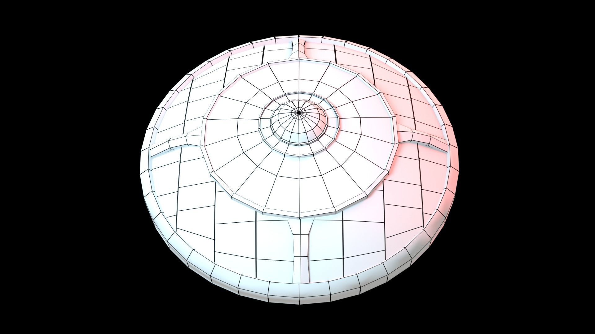 Low Poly War Shield Low-poly 3D model_32