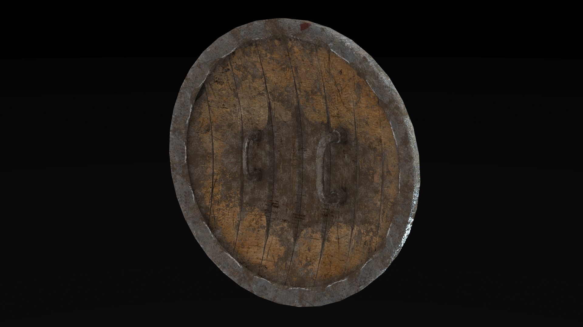 Low Poly War Shield Low-poly 3D model_4