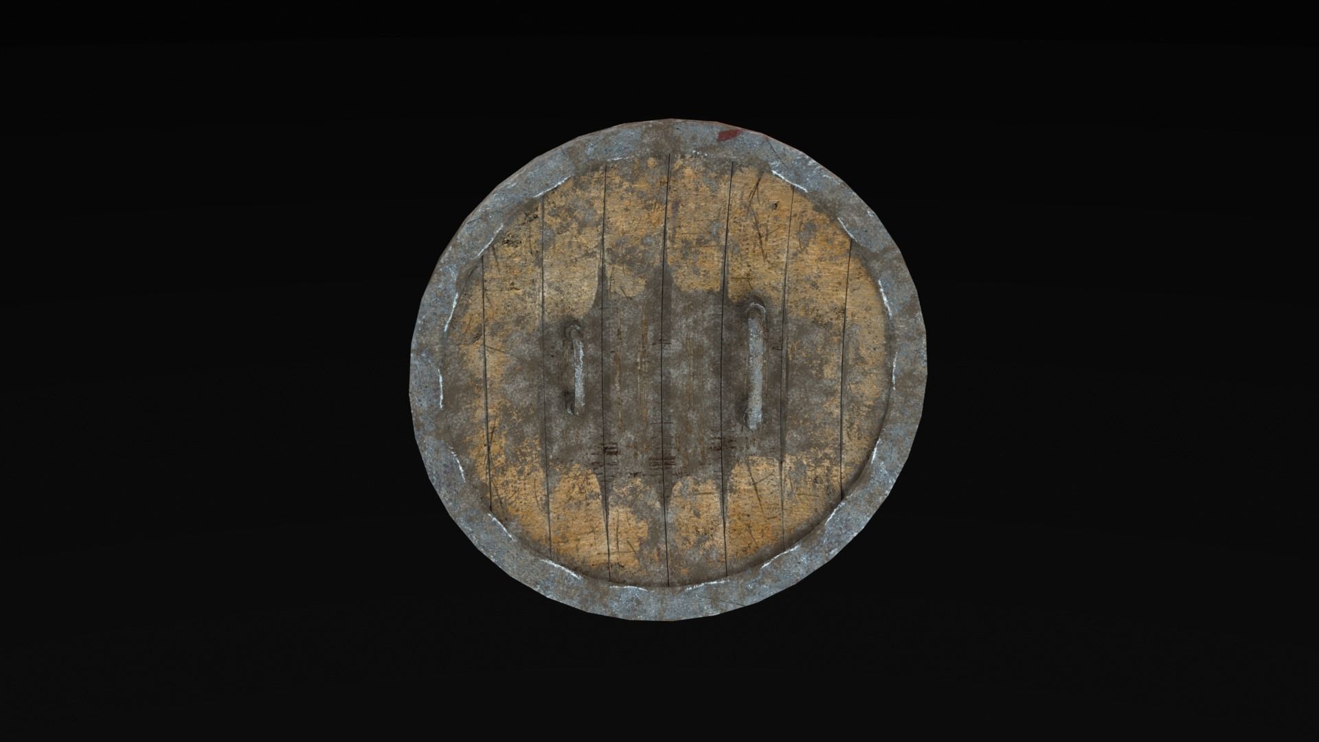 Low Poly War Shield Low-poly 3D model_16