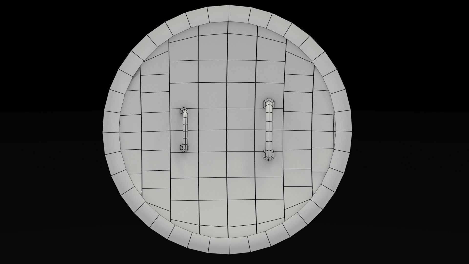 Low Poly War Shield Low-poly 3D model_34