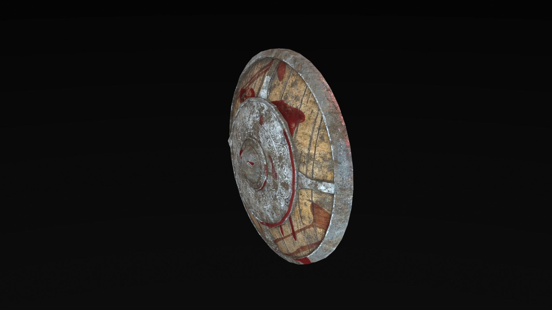 Low Poly War Shield Low-poly 3D model_19