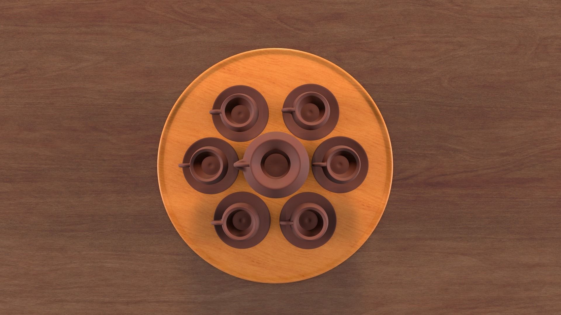 Vase and mugs set 3D model_18