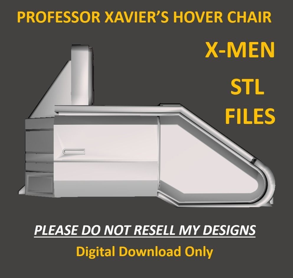 Professor Xavier Hover Chair STL  3D print model_3