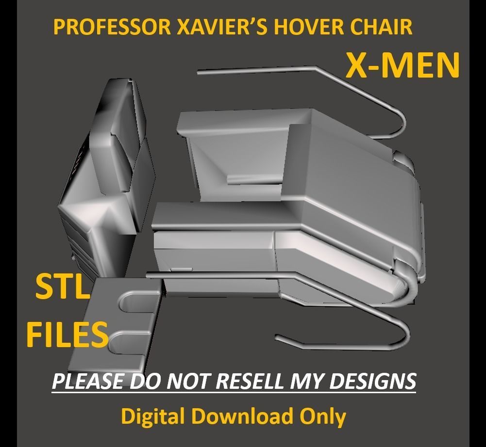 Professor Xavier Hover Chair STL  3D print model_2