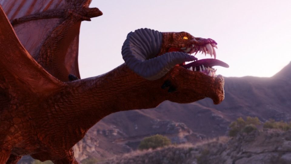 Volcano Dragon Low-poly 3D model_2